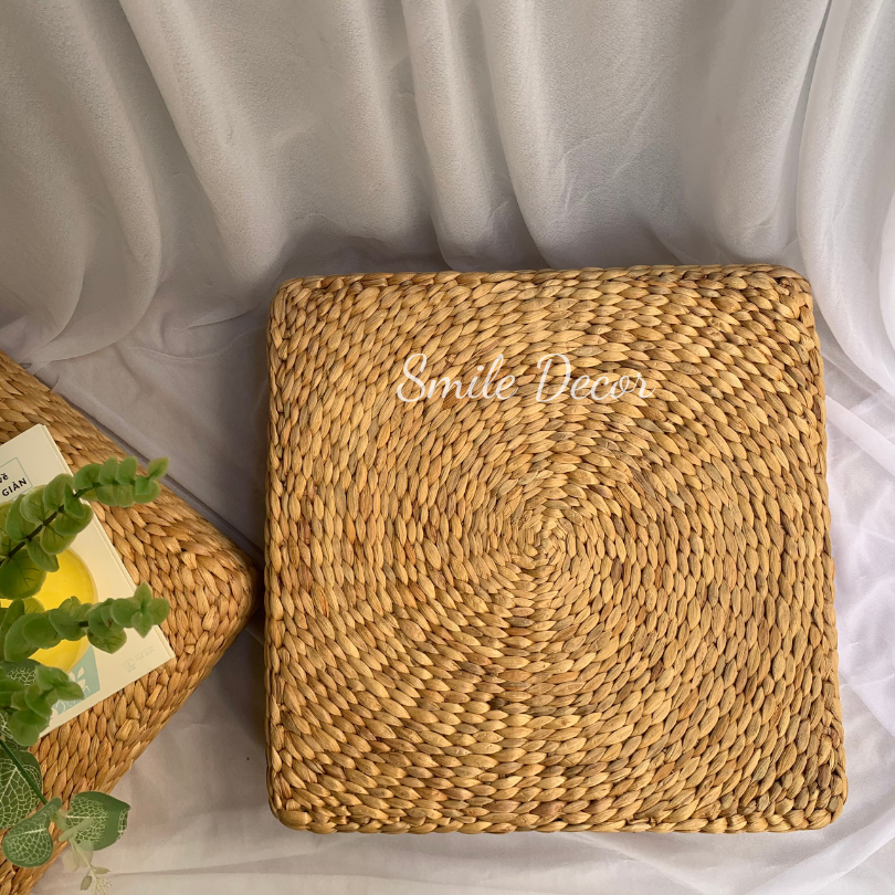 Square hyacinth cushion vintage style for home decor