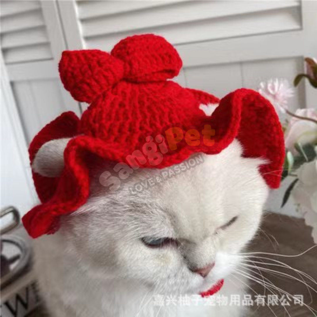 Mũ Cho Mèo Chó, Nón Len (NHIỀU MẪU) Cực Cute Cho Thú Cưng