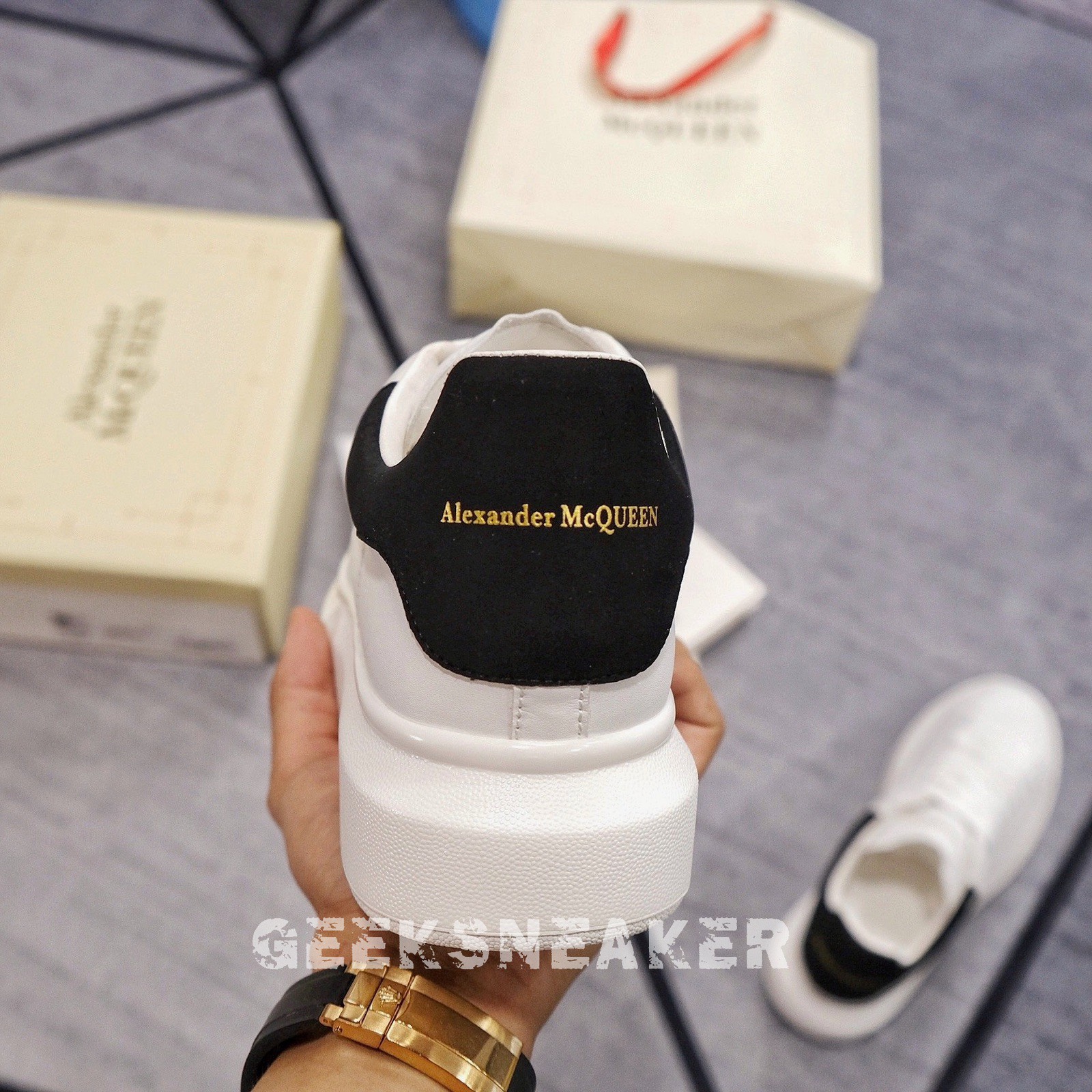 [GeekSneaker] Giày Mc Queen | McQueen Gót Nhung