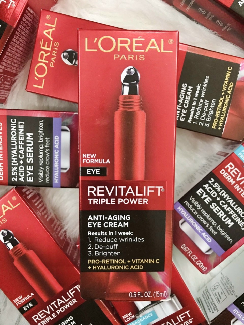 Kem chống nhăn thâm quầng mắt và bọng mắt LOreal Paris Revitalift Triple Power Eye Cream
