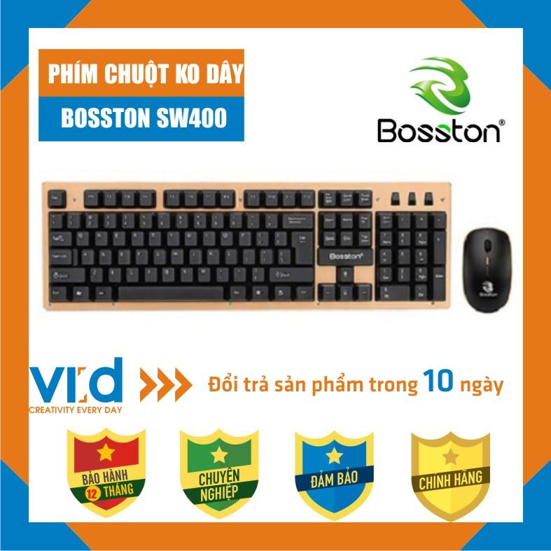 Bộ Phím Chuột Không Dây Bluetooth Bosston WS400 - Bảo hành 12 tháng