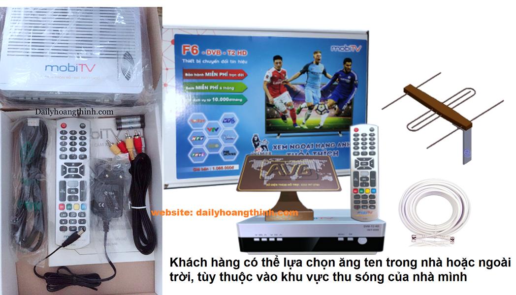 [HCM]Combo bộ đầu thu mặt đất DVB T2 cùng anten và dây cáp