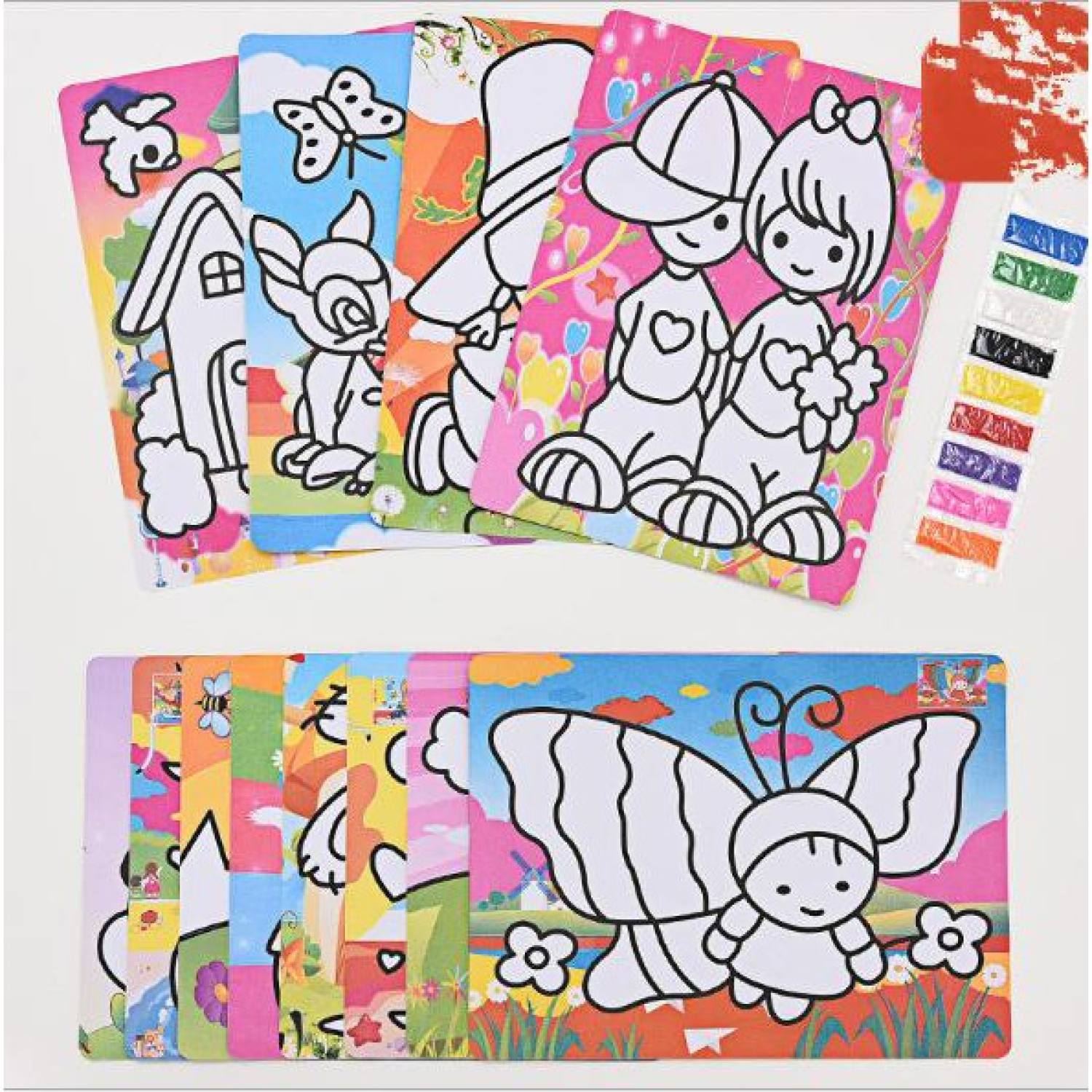 Set 2 Tranh Cát Khổ A4 Cho Bé