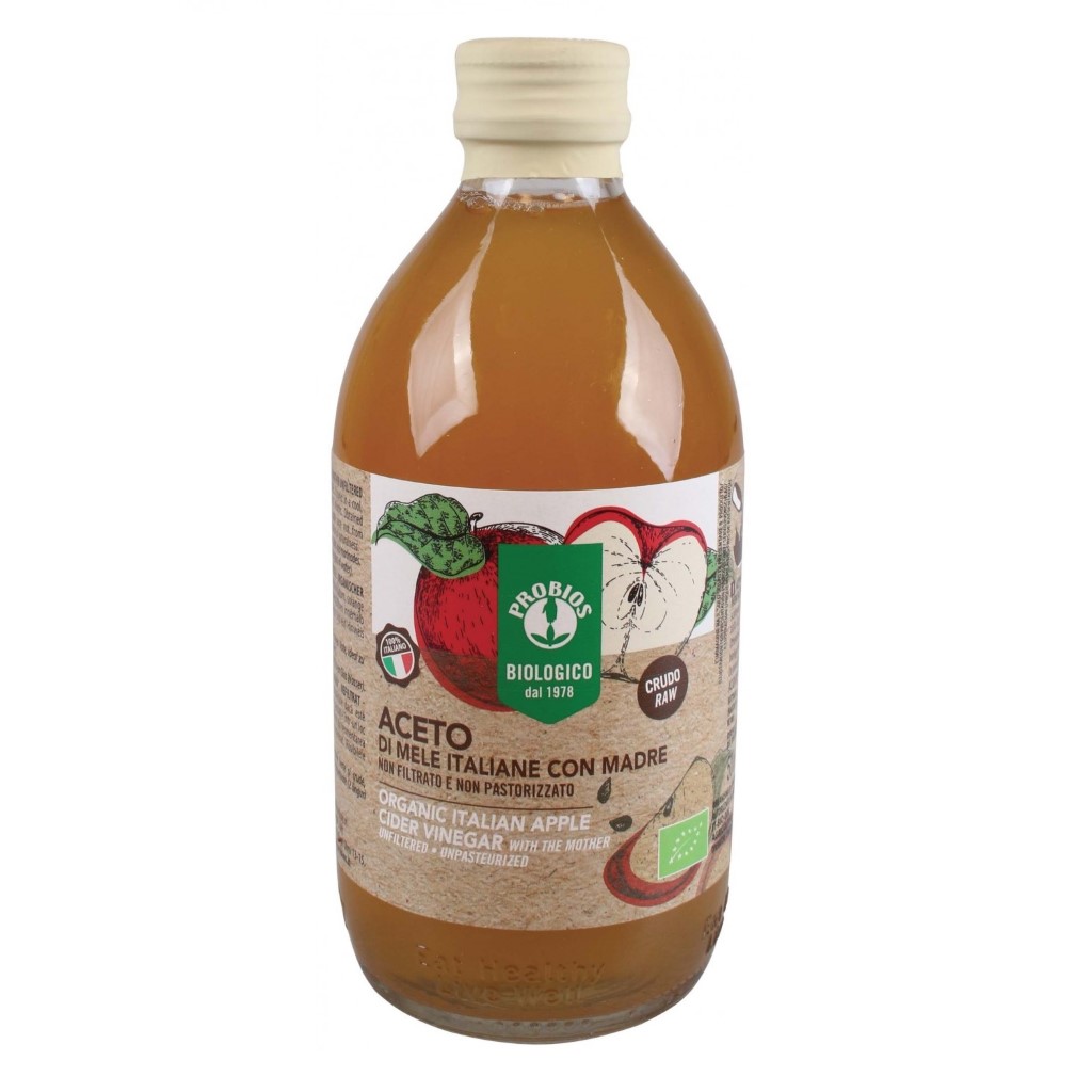 Giấm Táo Hữu Cơ Có Giấm Cái 500ml ProBios Organic Italian Apple Cider