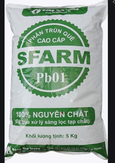 Phân trùn quế nguyên chất Sfarm PB01 5kg