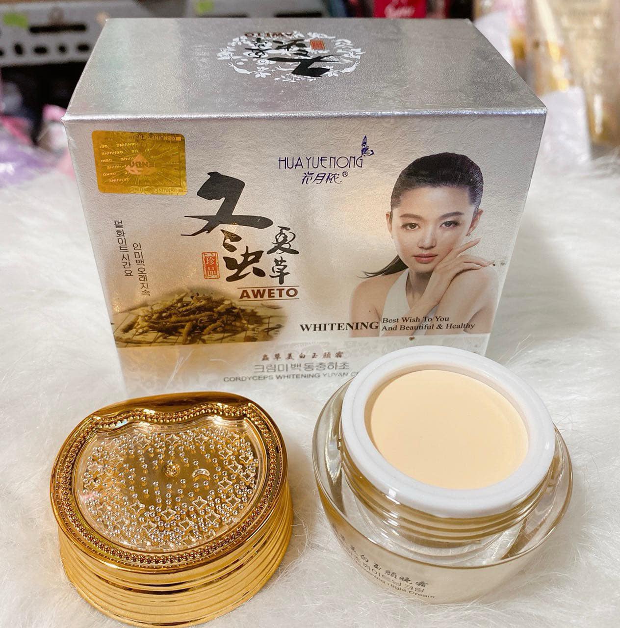 [HCM]Kem dưỡng da HuaYueNong đông trùng hạ thảo loại bỏ đốm nâu tàn nhang làm trắng hồng da - HX2085 - Làm đẹp / Chăm sóc da mặt / Dưỡng da & Serum