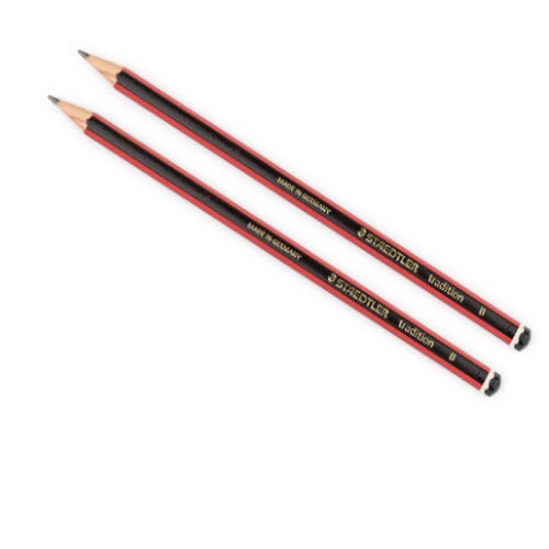Vỉ 2 cây bút chì đỏ đen STAEDTLER TRADITION 110-2B