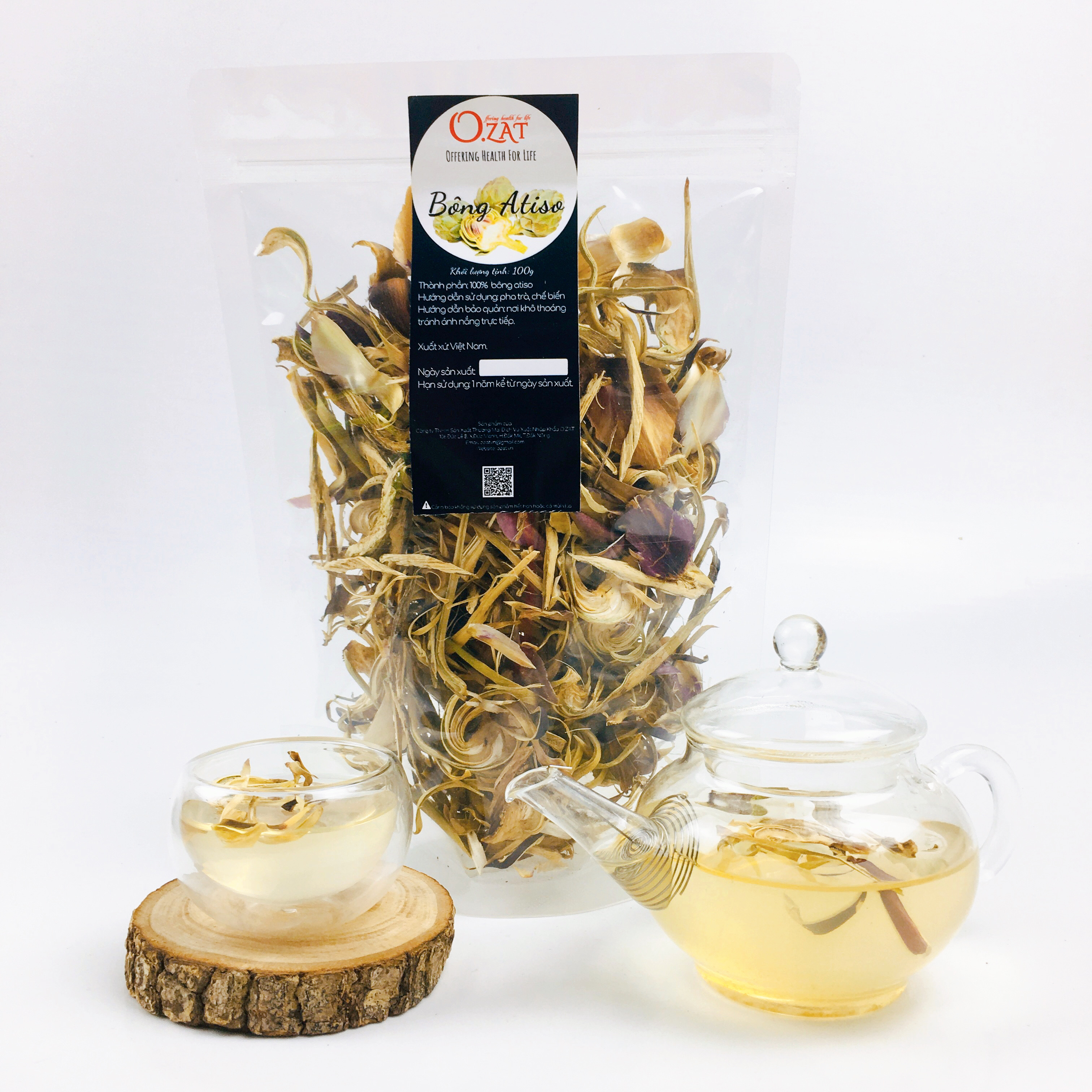 Hoa atiso sấy khô O.ZAT 100g, trà hoa atiso