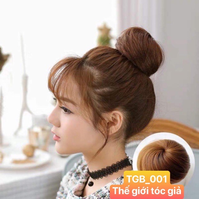 [HCM]TÓC GIẢ BÚI TRÒN DÂY RÚT B001