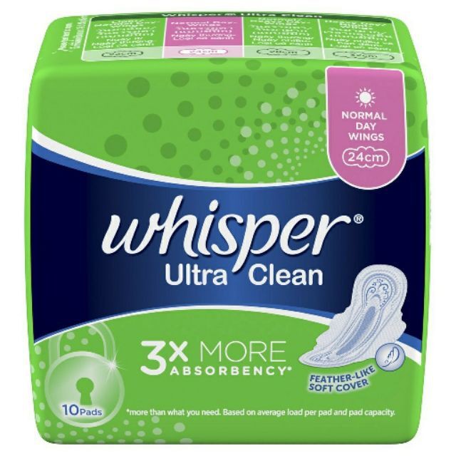 Băng Vệ Sinh Whisper Siêu Mỏng Ngày 10 Miếng
