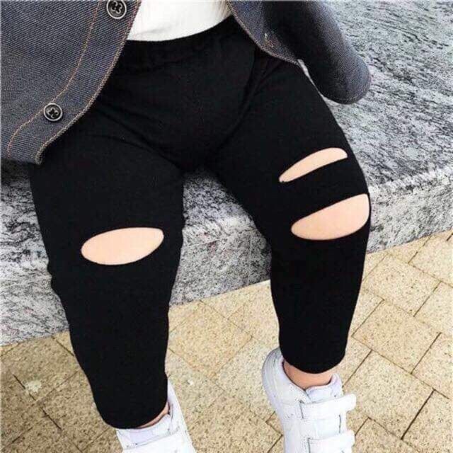 Quần Legging Rách Gối Siêu Chất Cho Bé