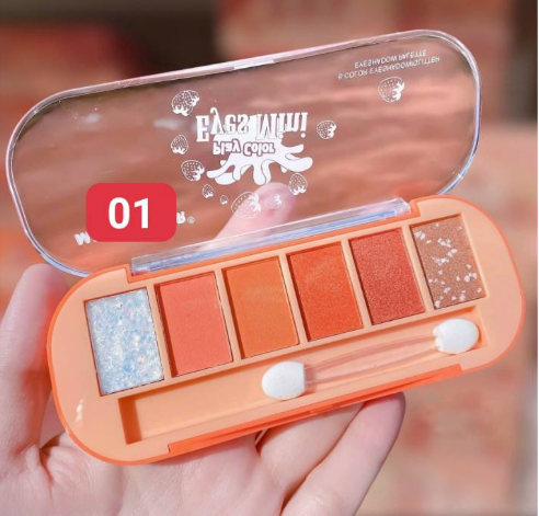 Phấn mắt Mila 6 ô Play Color Eyes Mini Kèm Cọ