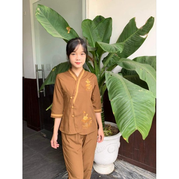 đồ lam Đi chùa .tim viền .