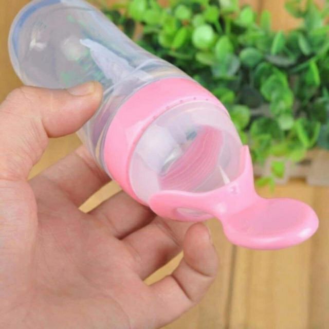 Bình Thìa Ăn Dặm Silicon Cho Bé