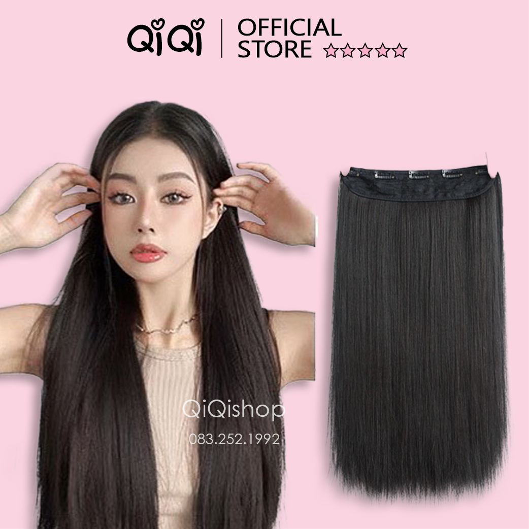 Tóc giả kẹp thẳng kẹp phím phong cách hàn quốc qiqishop