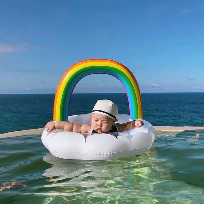 Phao bơi mây cầu vồng cho bé