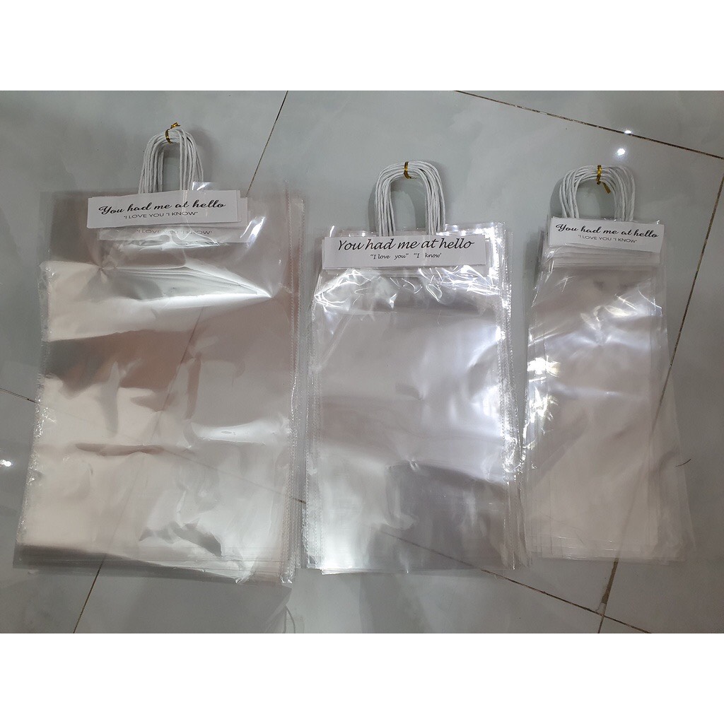 (bán lẻ giá sỉ) Túi kiếng đựng hoa sáp