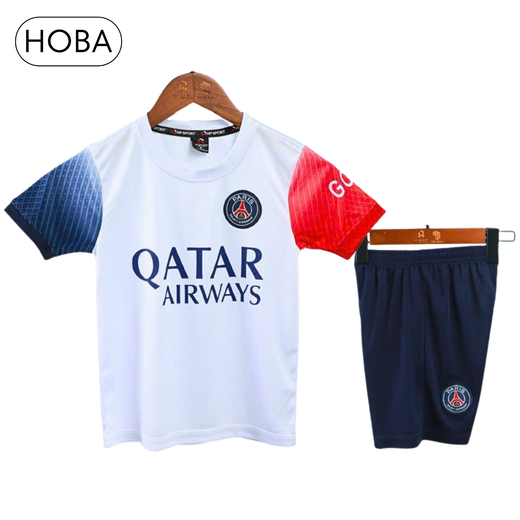 Quần áo bóng đá trẻ em, đồ đá banh trẻ em CLB PSG trắng