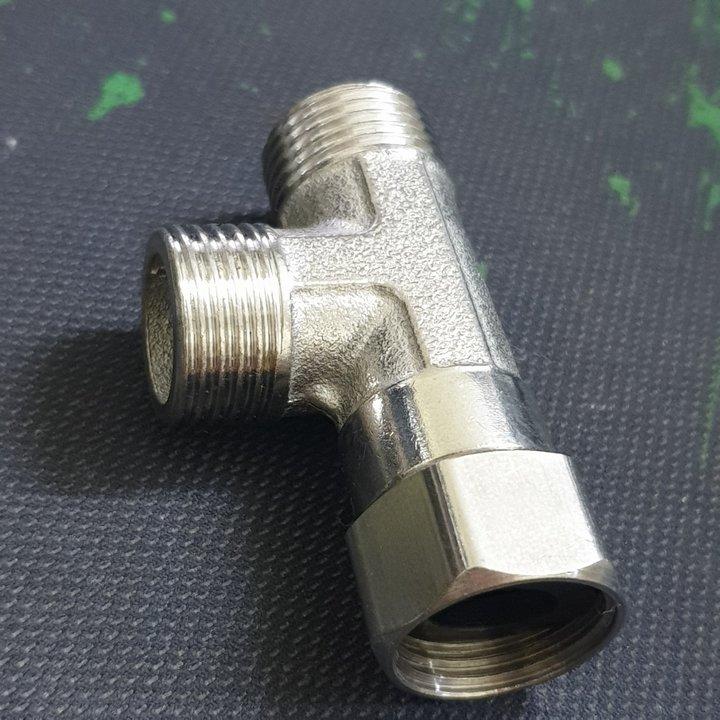 Tê ren ngoài rắc co - T cầu , Tê chia nước bồn cầu ren 21 chất liệu thau- inox
