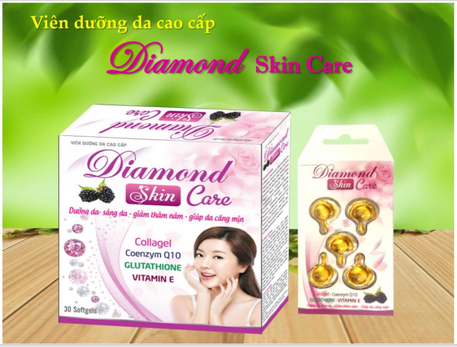 Viên Dưỡng Da Cao Cấp DIAMOND - SKIN CARE (Hộp 30 viên)
