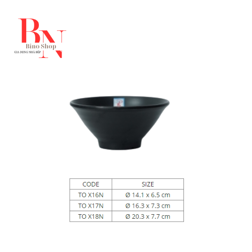 [HCM]Tô Nhựa Melamine Nhám Đen- TOX16