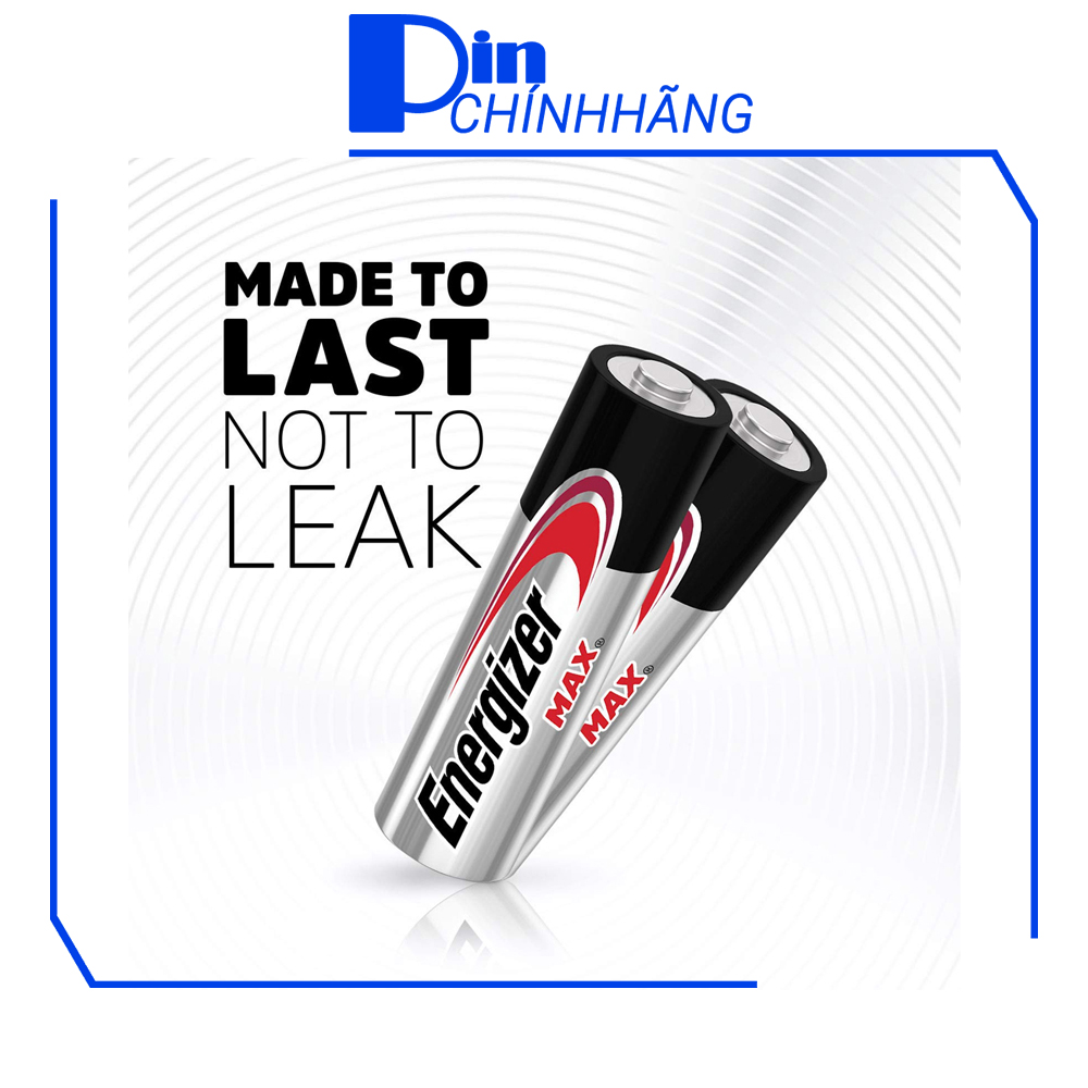Pin AA Energizer Alkaline chống chảy E91 - Vỉ 12 viên (8 viên tặng kèm 4 viên)