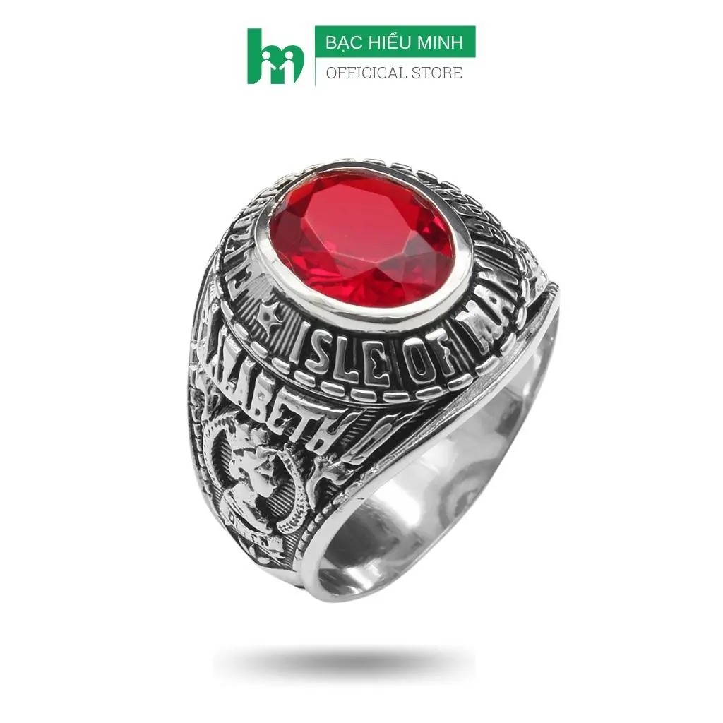 Nhẫn Nam Bạc Hiểu Minh Na353 Nhẫn Mỹ 1988 Bạc Chuẩn 925 Đính Đá CZ Cao Cấp