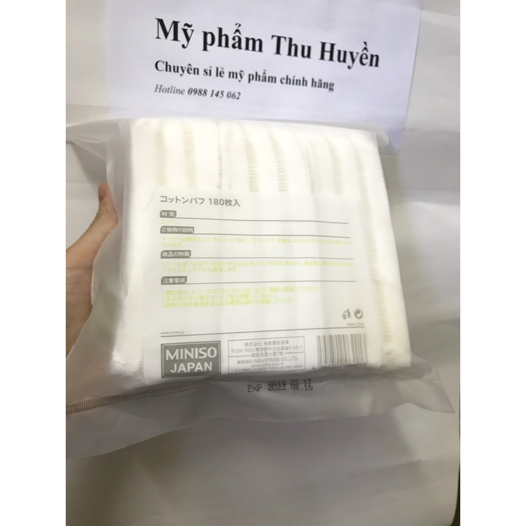 ❏  BÔNG TẨY TRANG GÓI MINISO 180 miếng .