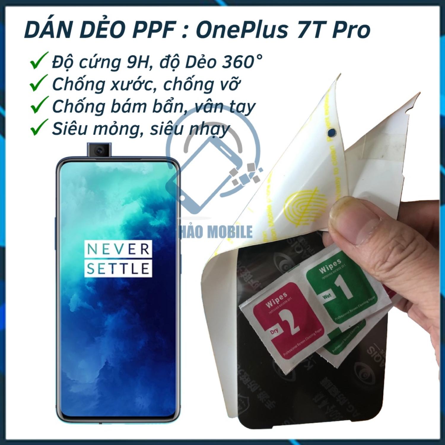 Dán dẻo ppf trước và sau oneplus 7t pro