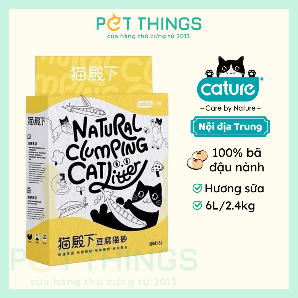 Cat litter cature domestic from soy, wood for cat 6l/2.4kg