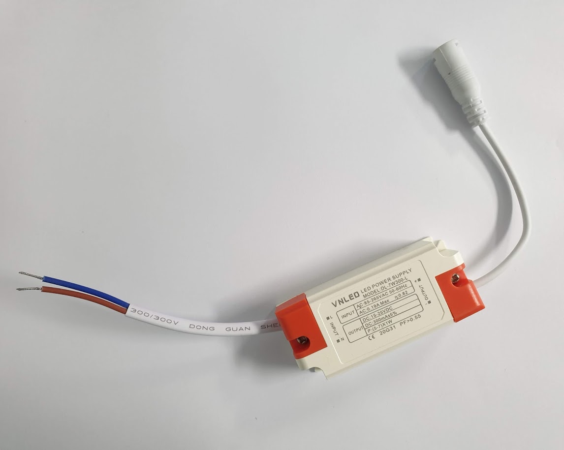 Nguồn đèn led âm trần 4W đến 7W thay thế cho đèn 1 màu, tăng phô driver 4W đến 7W
