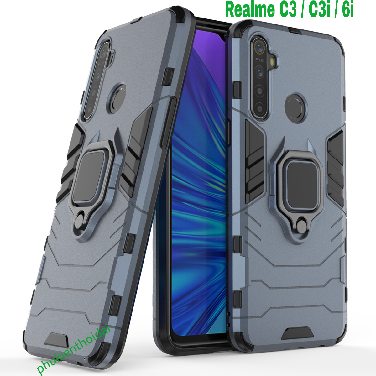 Ốp lưng Oppo Realme C3 / C3i / Realme 6i / Realme 5 dùng chung chống sốc Iron Man Iring cao cấp siêu bền