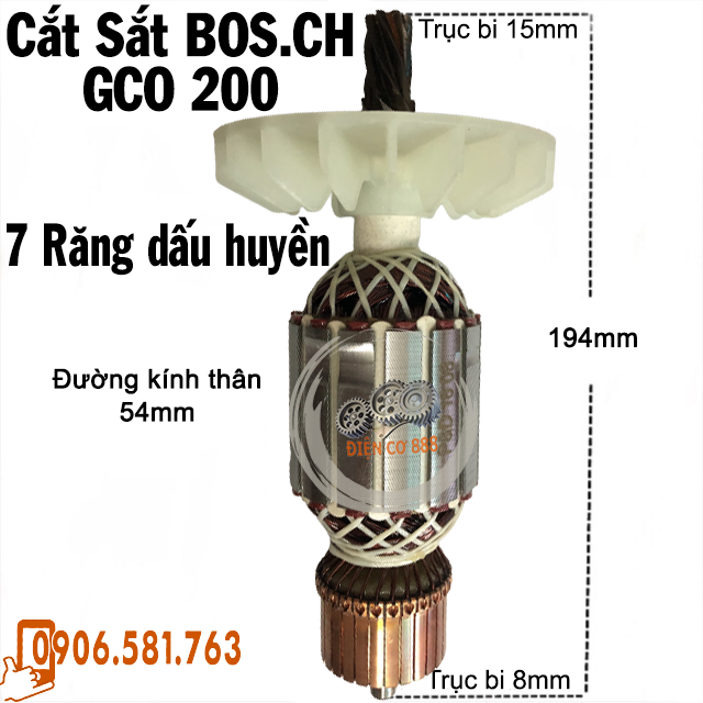 AC 220V-240V 7 teeth Jual Armature Rotor for Cut-Off Machine GCO200, Replacement Parts for GCO 200