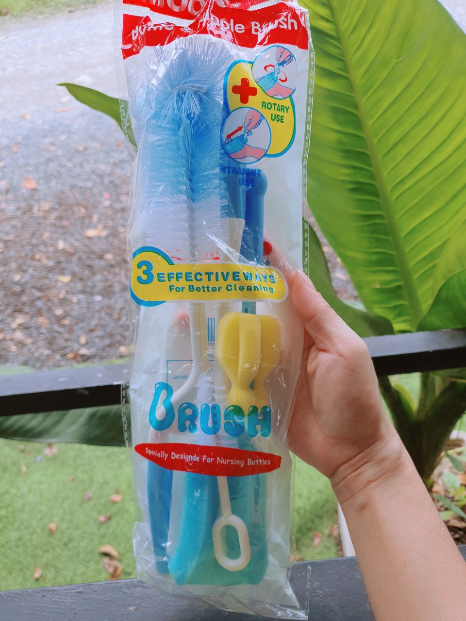 BỘ CỌ RỬA BÌNH SỮA 4 CHI TIẾT, CỌ RỬA BÌNH SỮA, RỬA NÚM CHO BÉ