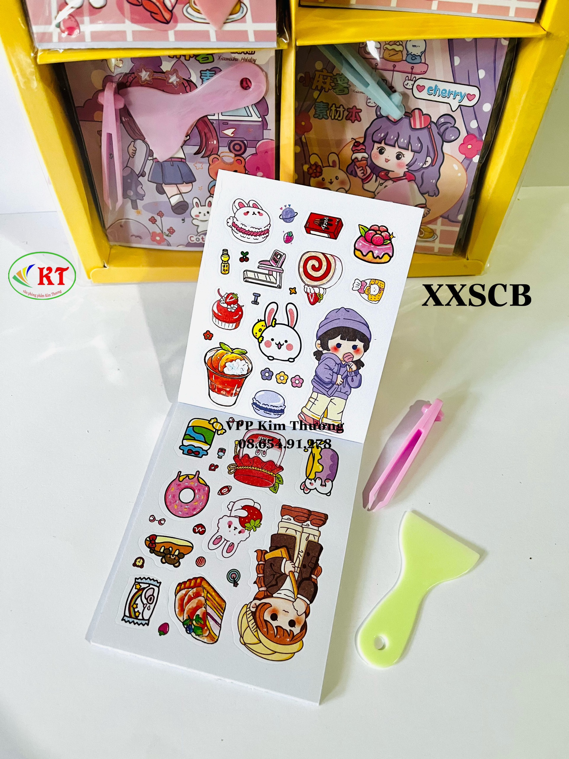 Compo 2 cuốn sổ hình dán sticker 24 tờ