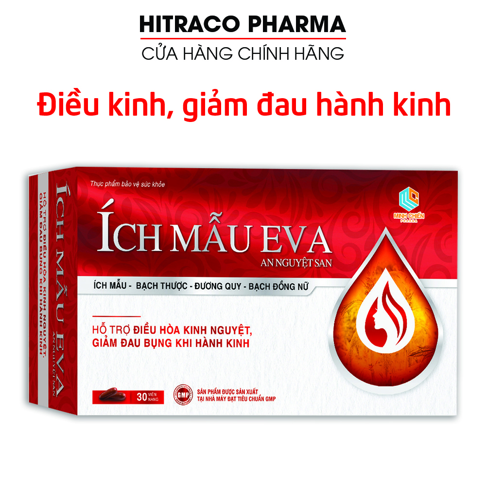 Bổ huyết điều kinh Ích Mẫu An Nguyệt San giúp điều hòa kinh nguyệt, giảm đau bụng kinh, giảm rối loạn kinh nguyệt - 30 viên