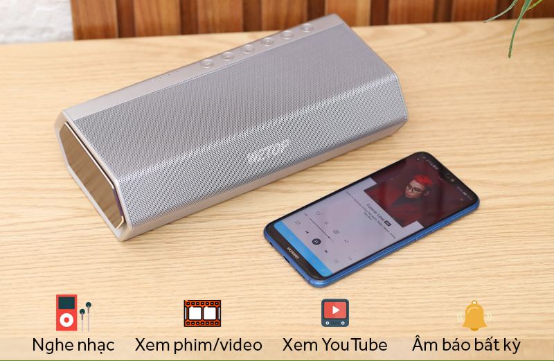 Loa Bluetooth Wetop H8008 Bạc ( Like New )
