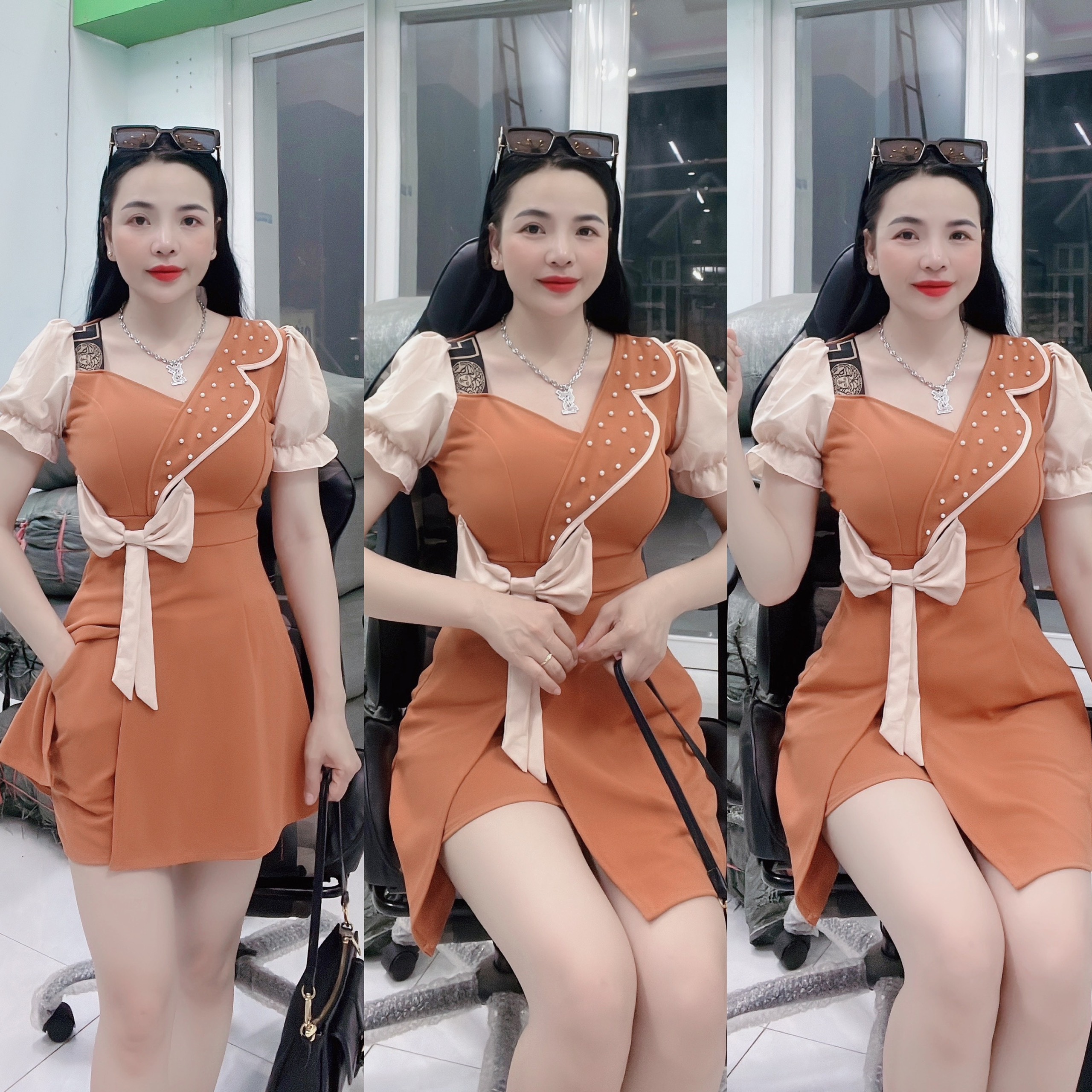 SÉT ÁO PHÔM DÀI KÈM QUẦN ĐÙI-MẶC TÔN DÁNG.AK14