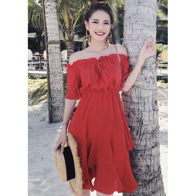 Đầm bèo lai 2 màu