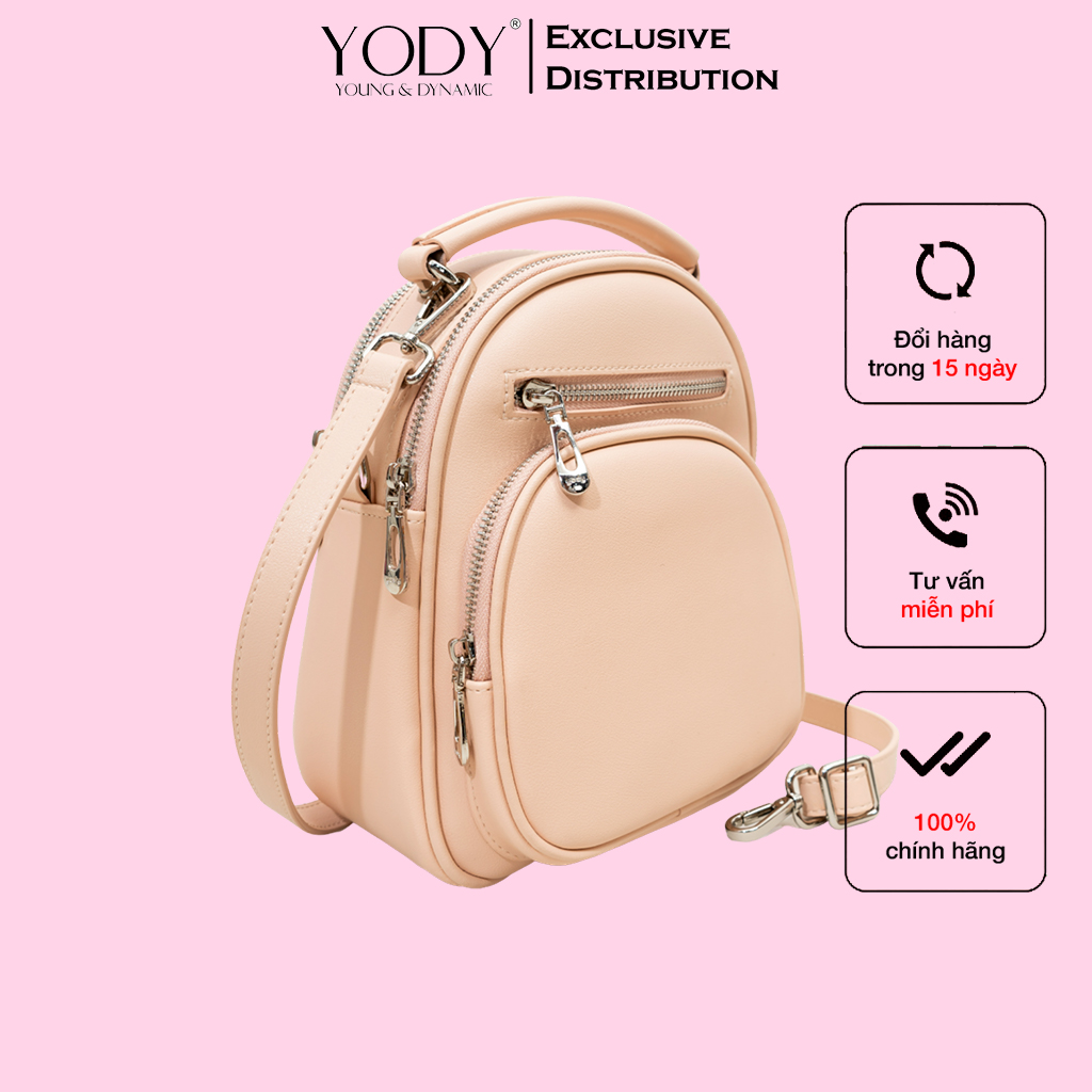 Balo nữ thời trang YODY basic chất liệu da cao cấp TUN4004