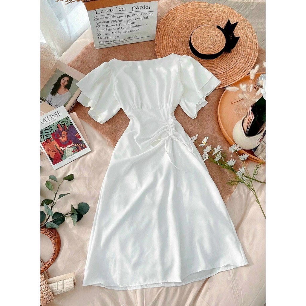 [HCM]ĐẦM MAXI CÁT HÀN PHỐI NÚT SIÊU DUYÊN DÁNG