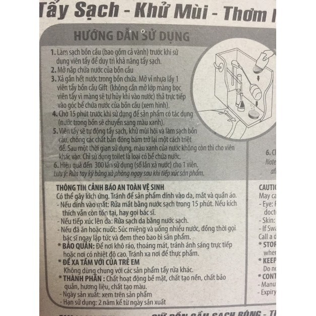 Viên Tẩy Bồn Cầu Gift - vỉ 4 viên