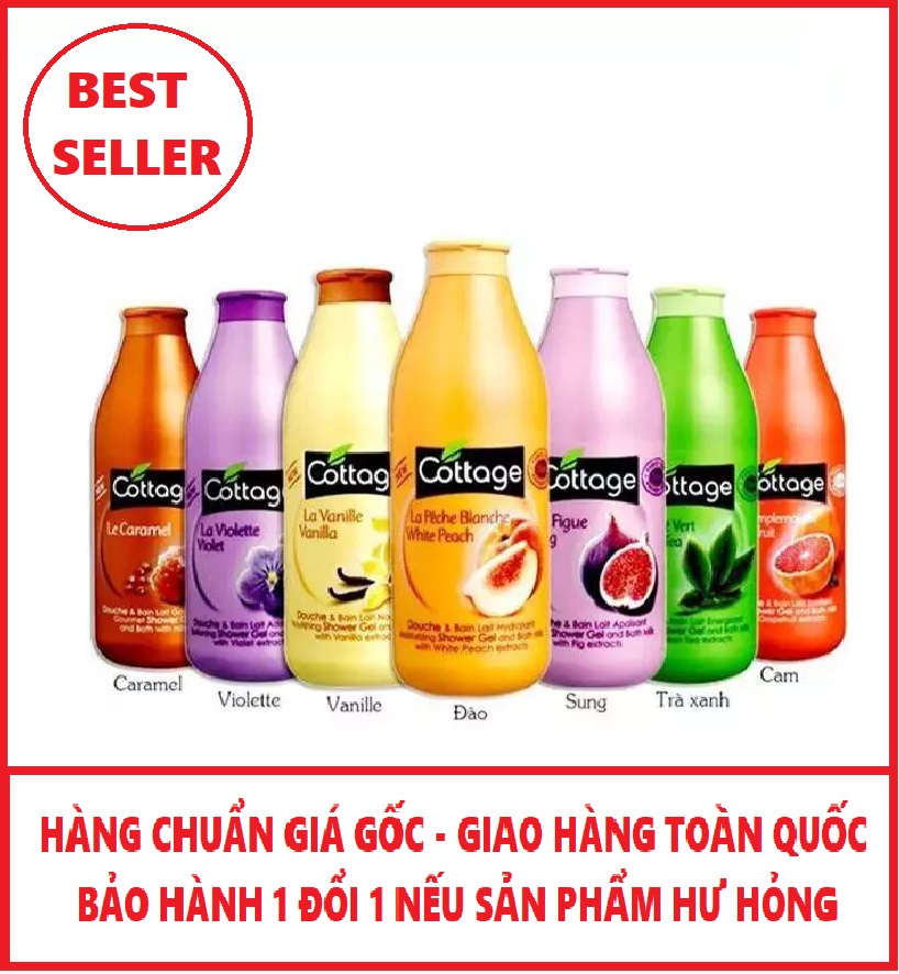 Sữa Tắm Cottage 750Ml Dưỡng Ẩm Trắng Da