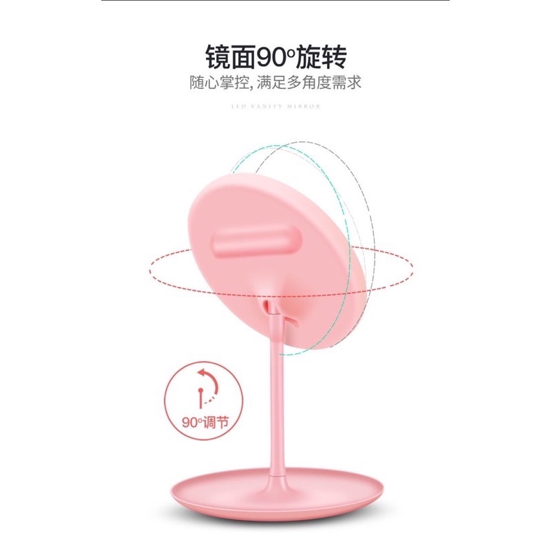 Gương trang điểm để bàn có đèn led