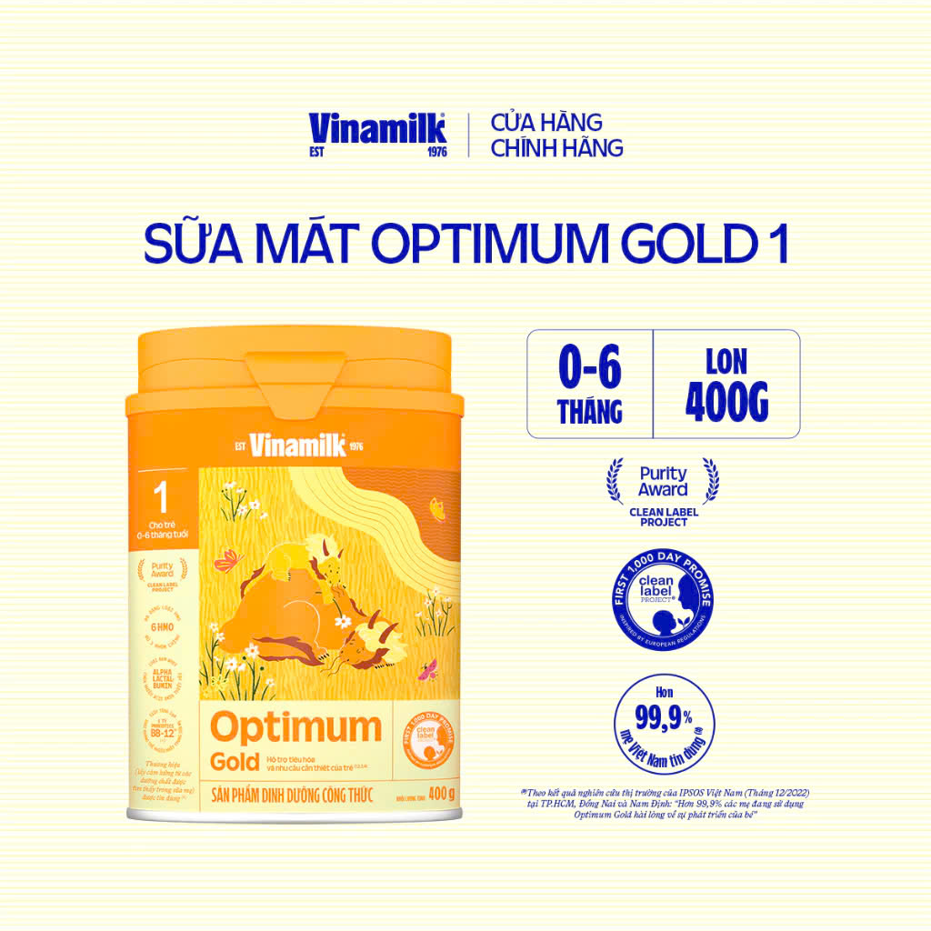 (HSD T8-2027) (Có Tích Điểm) Sữa Bột Optimum Gold 1 400g.