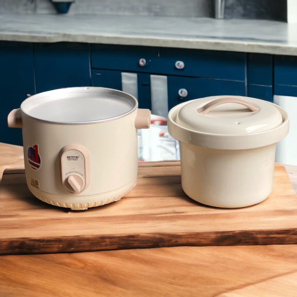 Nồi nấu chậm Bennix Thái Lan BN-68KC-dung tích 3L nắp kính, hàng chính hãng bảo hành 24 tháng