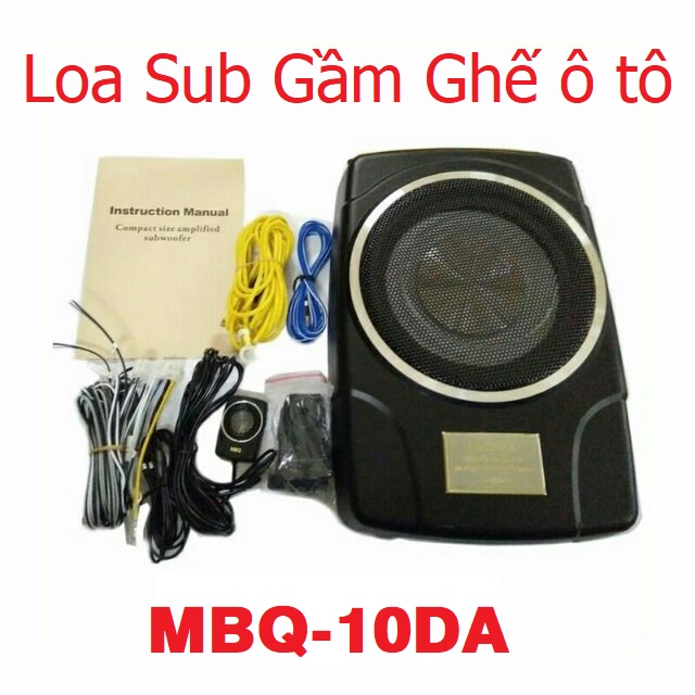 [Kho Hải Phòng] Loa SUB Gầm Ghế Ô Tô Bass 10" Siêu Trầm MBQ 10DA Tem Vàng - Âm Trầm Chắc Và Khỏe