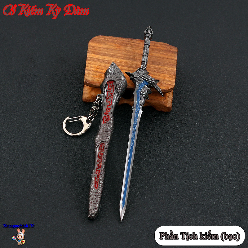 Mô hình Cổ kiếm kỳ đàm Bách Lý Đồ Tô Phần Tịch kiếm kim loại 16cm