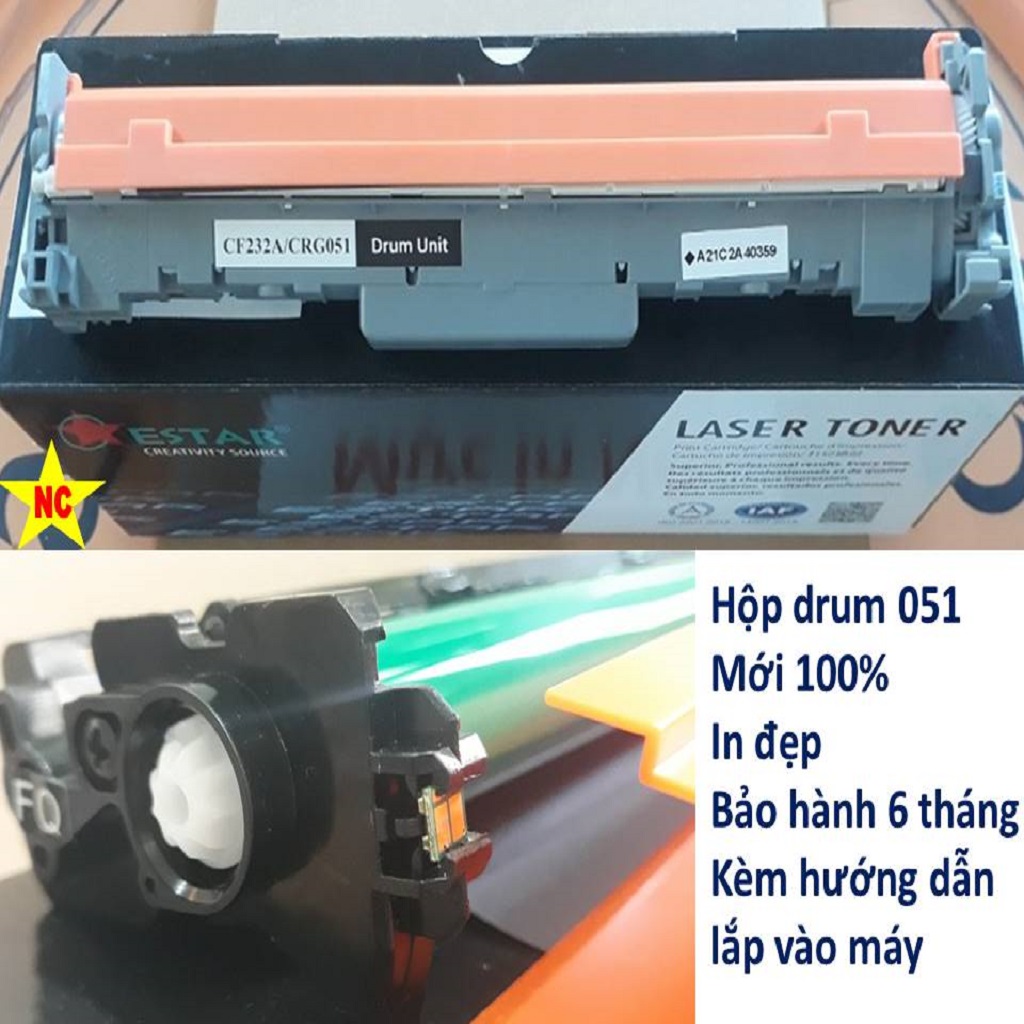 Cụm drum Canon 051, hộp drum máy in Canon LBP  161dn, 160d, 162dw, 264dw, 269dw. Khay trống 051