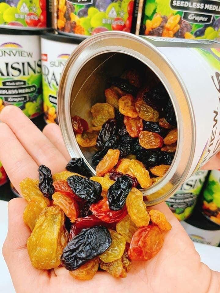 [HCM]Nho khô Sunview Raisins 3 màu 425gr